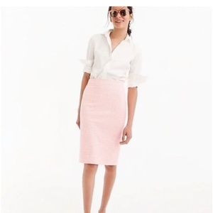J CREW PINK GINGHAM NO. 2 PENCIL SKIRT Sz 6